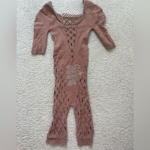 Poster girl- one piece jumpsuit with bedazzled flower